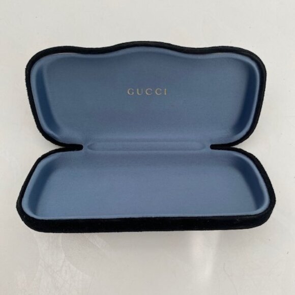 Gucci Accessories - GUCCI Black Velvet Hard Clamshell Designer Eyeglass Glasses Case